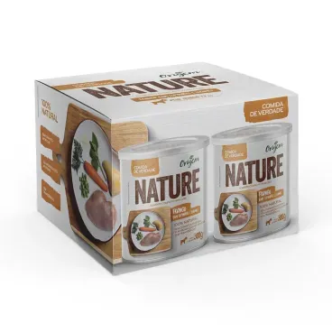 Racao Umida Origem Nature Frango e Legumes para Caes Pack4